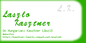 laszlo kasztner business card