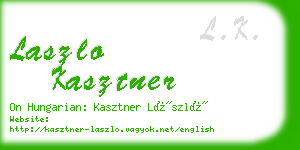 laszlo kasztner business card